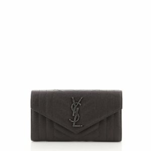 Classic Monogram Flap Wallet Mixed Matelasse Leather Large