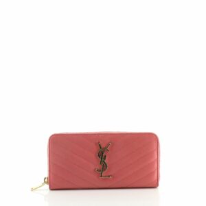 Classic Monogram Zip Around Wallet Matelasse Chevron Leather