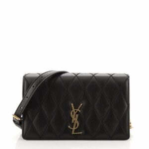 Angie Chain Shoulder Bag Quilted Leather Small