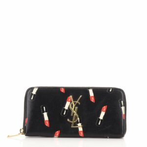 Classic Monogram Zip Around Wallet Printed Leather