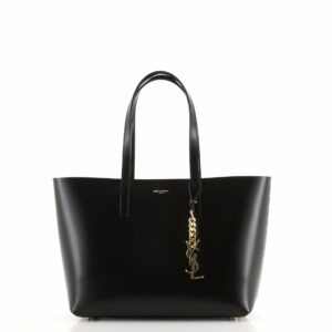 Classic Monogram Charm Shopper Tote Leather Small
