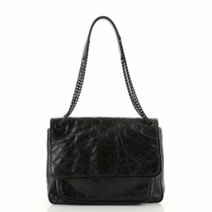 Niki Chain Flap Bag Matelasse Chevron Leather Baby