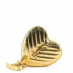Love Heart Chain Bag Matelasse Chevron Leather Small