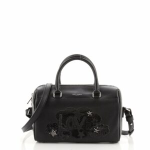 Classic Baby Duffle Bag Patchwork Leather