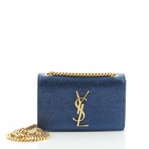 Classic Monogram Crossbody Bag Metallic Leather Small