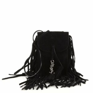 Anita Flat Fringe Crossbody Bag Suede Mini