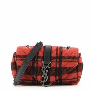 Classic Monogram Crossbody Bag Matelasse Chevron Wool Baby