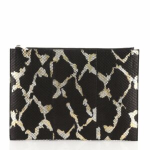 Zipped Pouch Printed Python Medium
