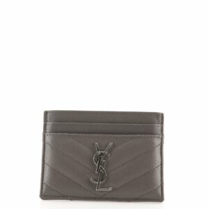 Classic Monogram Card Holder Matelasse Chevron Leather