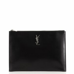 Classic Monogram Zip Pouch Leather Small