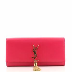 Classic Monogram Tassel Clutch Leather Long