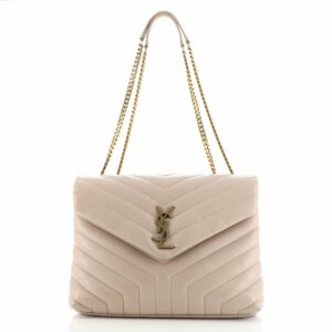 LouLou Shoulder Bag Matelasse Chevron Leather Medium