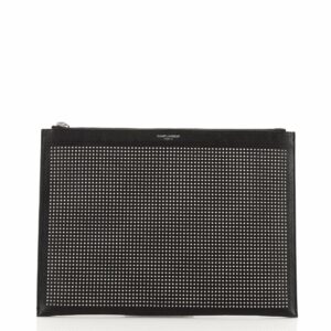 Zip Pouch Studded Leather Medium