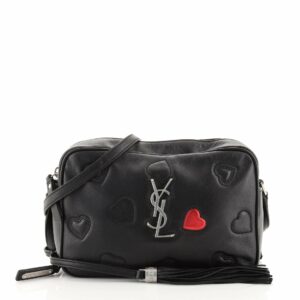 Lou Camera Bag Heart Stitched Leather Small