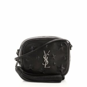 Classic Monogram Blogger Crossbody Bag Embossed Leather Small