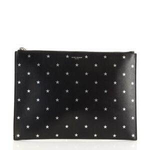 Classic Monogram Zip Pouch Leather Small