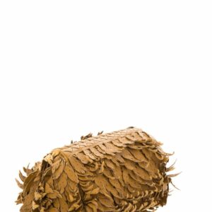 Bottega Veneta Mustard Leaf Effect Leather Clutch