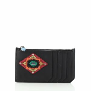 Fragment Zip Card Holder Leather with Applique