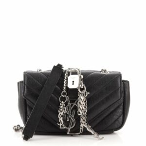 Classic Monogram Punk Chain Bag Matelasse Chevron Leather Baby