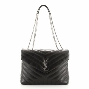 LouLou Shoulder Bag Matelasse Chevron Leather Medium