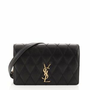 Angie Chain Shoulder Bag Quilted Leather Small