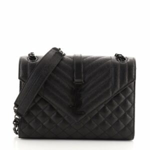 Classic Monogram Envelope Satchel Quilted Leather Medium