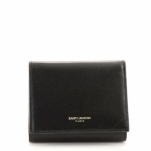 Logo Trifold Wallet Leather Compact
