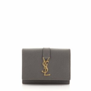 Classic Monogram YSL Line Flap Wallet Leather Tiny