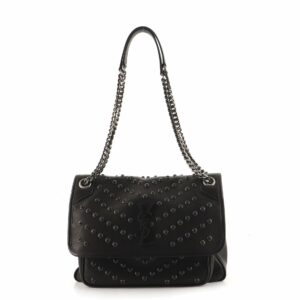 Niki Chain Flap Bag Studded Leather Medium