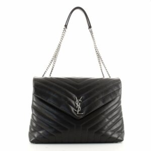 LouLou Shoulder Bag Matelasse Chevron Leather Large