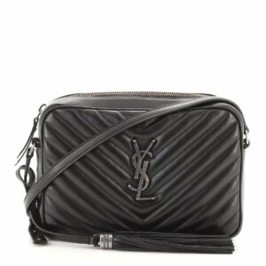 Lou Camera Bag Matelasse Chevron Leather Small