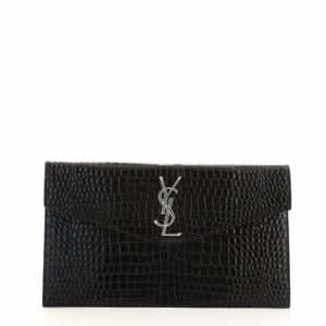 Uptown Pouch Crocodile Embossed Leather