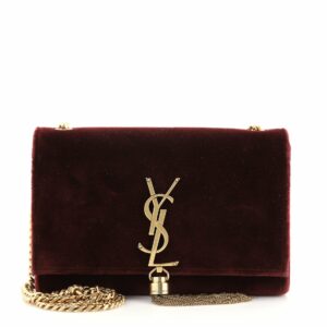 Classic Monogram Tassel Crossbody Bag Velvet Small