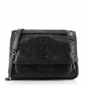 Niki Chain Flap Bag Matelasse Chevron Leather Baby