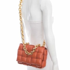 Bottega Veneta Orange Charlotte Padded Handbag