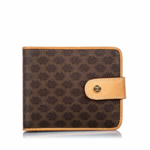 new Celine Brown PVC Plastic Macadam Small Wallet Italy