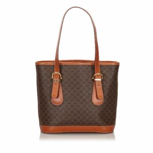 new Celine Brown PVC Plastic Macadam Tote Bag Italy