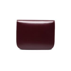 new Celine Red Burgundy Calf Leather Medium Classic Box Bag FRANCE