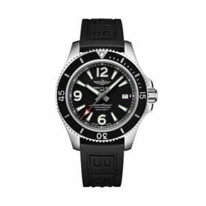 Steel black breitling superocean automatic watch