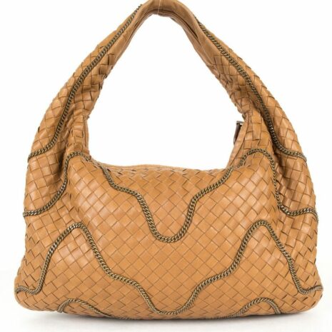Bottega-Veneta-Brown-Intrecciato-Nappa-Chain-Hobo-Bag_47744D Bottega-Veneta-Brown-Intrecciato-Nappa-Chain-Hobo-Bag_47744D