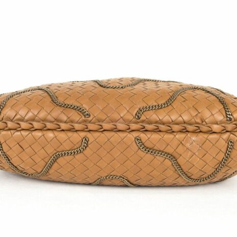 Bottega-Veneta-Brown-Intrecciato-Nappa-Chain-Hobo-Bag_47744E Bottega-Veneta-Brown-Intrecciato-Nappa-Chain-Hobo-Bag_47744E