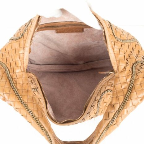 Bottega-Veneta-Brown-Intrecciato-Nappa-Chain-Hobo-Bag_47744F Bottega-Veneta-Brown-Intrecciato-Nappa-Chain-Hobo-Bag_47744F