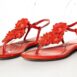 Bottega-Veneta-Red-Leather-Floral-Sandals-35.5-Sale_69975C