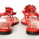 Bottega-Veneta-Red-Leather-Floral-Sandals-35.5-Sale_69975D