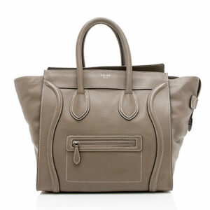 Celine Drummed Calfskin Luggage Mini Tote