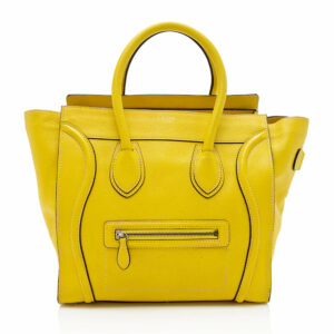 Celine Drummed Calfskin Mini Luggage Tote (SHF-11879)