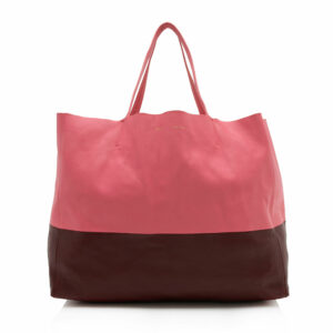 Celine Leather Bicolor Cabas Horizontal Tote (SHF-12750)