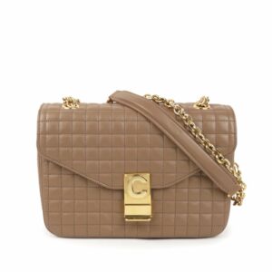 Celine Quilted Leather Medium C Bag (SHG-10047)