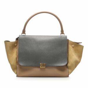 Celine Medium Trapeze Leather Satchel (SHG-10941)