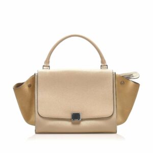 Celine Medium Trapeze Leather Satchel (SHG-15259)